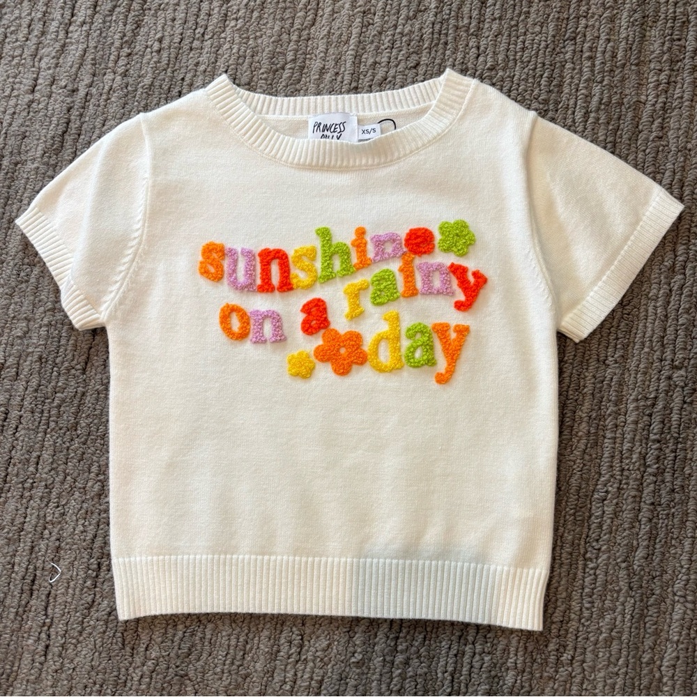 NEW Princess Polly is White Graphic knit top - Picture 5 of 15